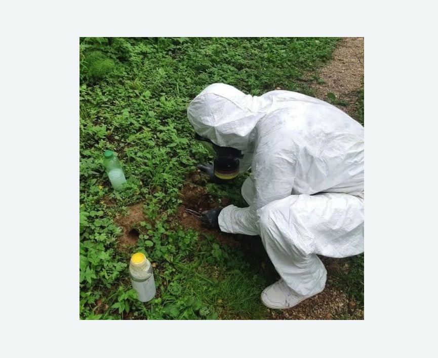 уничтожение кротов на участке в Мариинске